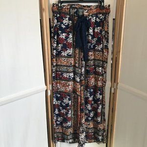 WANDERLUX Sz M Multi-Color Wide Leg Pants